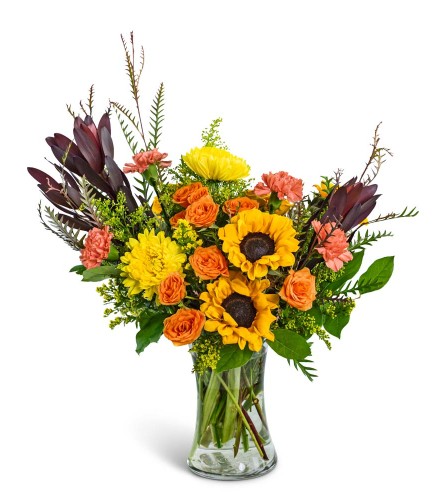 Golden Saffron. An arrangement by The Flower Shop of Lake Charles.