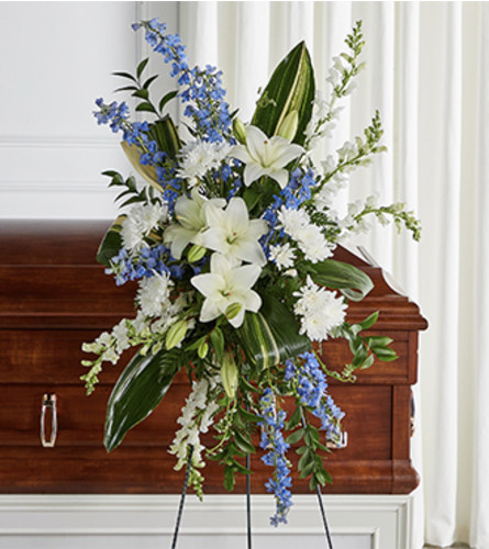 Eternal Impressions Easel Spray. An arrangement by Sueppel's Flowers.