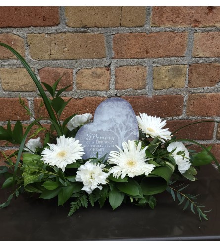'By Design' Memory Heart Floral. An arrangement by Flowers By Design.
