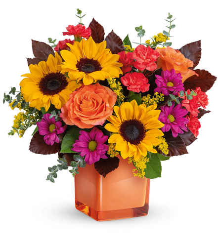 Midnight Harvest Bouqet - Deluxe. An arrangement by North Liberty Flower Shop.