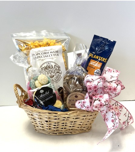 BFF's Small Gourmet Basket. An arrangement by Brown Floral and Fudge.
