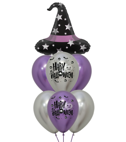 Cast A Spell Halloween Awesome Balloon BOuquet. An arrangement by Balloon Bouquets Plus.