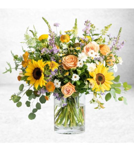 Sunlit Prairie Bouquet. An arrangement by Twigs and Blooms Florist.