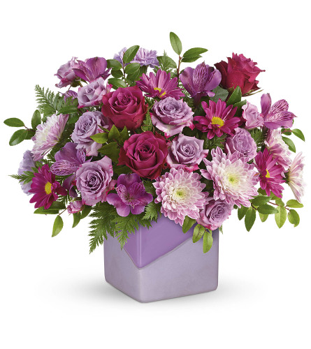 Shades Of Lavender Bouquet T20M405A - Deluxe. An arrangement by Jennifer's Flowers and Gifts.
