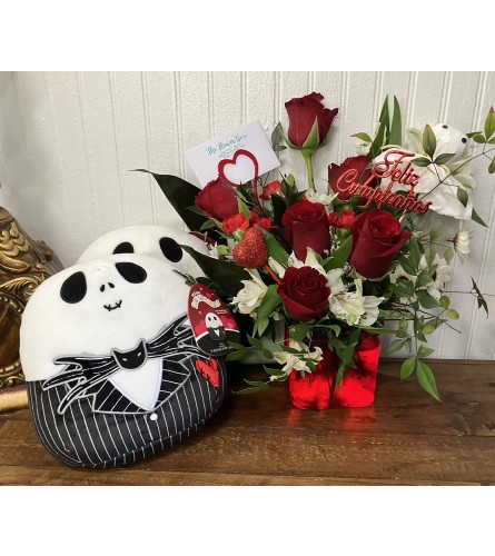Feliz Cumpleanos for a Special Ghoul Friend. An arrangement by The Flower Box Florist.