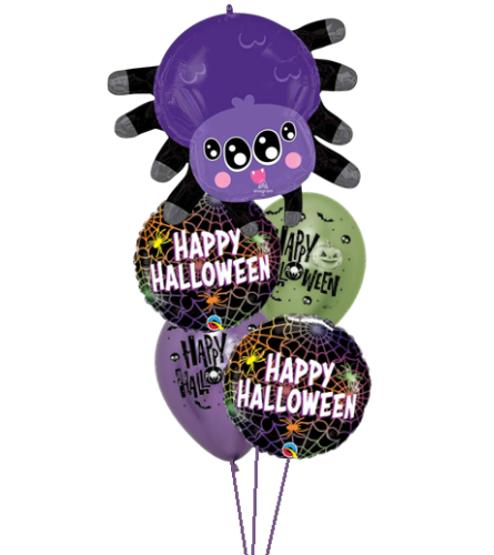 Watchful Eyes Spider Cheerful Balloon Bouquet. An arrangement by Balloon Bouquets Plus.