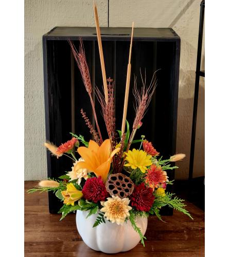 Rustic Autumn Charm - Deluxe. An arrangement by Avenue Florist.