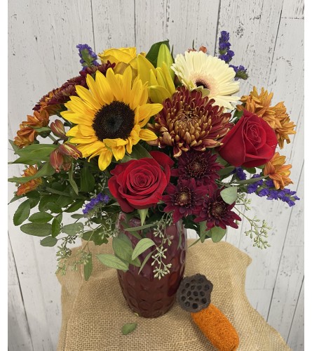 Autumn Sunshine. An arrangement by Incredible Florist.