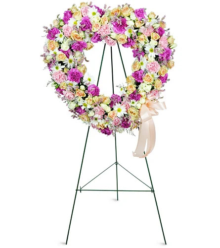Loving Thoughts Heart JFN1180. An arrangement by Jennifer's Flowers and Gifts.