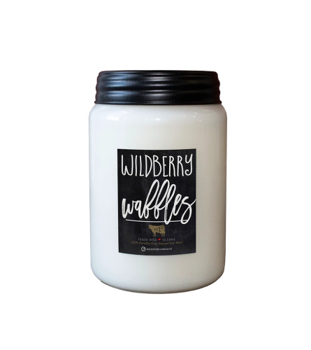 Milkhouse Candle Co. 26 oz Wildberry Waffles. An arrangement by Block Farms Flowers.