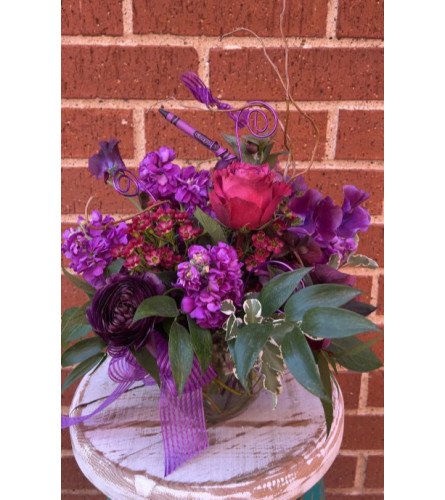 Purple Haze. An arrangement by Flower Snobs at Cityview.