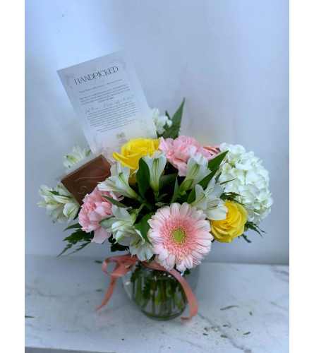 Whisper – Curated Story Card Collection - Deluxe. An arrangement by Lori's Hearts and Flowers.