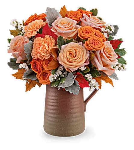 Peach and Spice Charm - Deluxe. An arrangement by Flore's Shop.