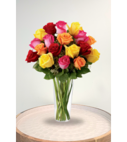 Bright Spark Rose - Deluxe. An arrangement by Blossoms On The Trail.