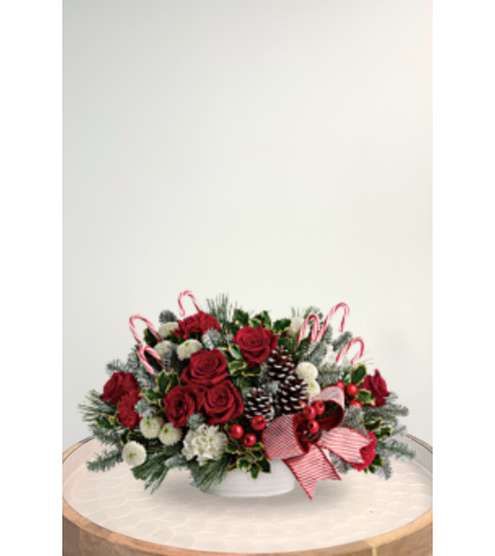 Jolly Candy Cane Bouquet - Deluxe. An arrangement by Blossoms On The Trail.