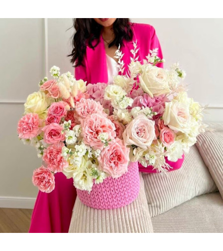 #41 Fiora Basket - Deluxe. An arrangement by Blossy Flowers.