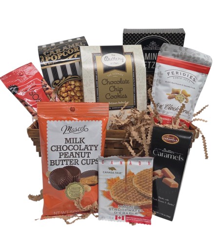 Munchies basket - Standard. An arrangement by Flower Trends Florists.