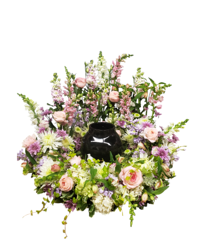 Garden Serenity Urn Spray - Deluxe. An arrangement by Avenue Florist.