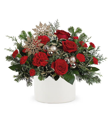 Snowflake Symphony Bouquet. An arrangement by Flowers and Beyond.