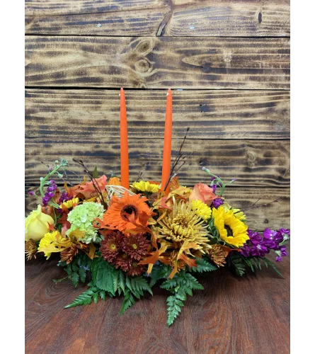 Thanksgiving Tradition Centerpiece - Deluxe. An arrangement by NJ Bergen Florist At Northvale.