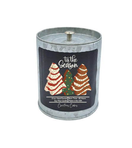'Tis the Season Christmas Cookies Candle. An arrangement by Tangled Lilac Flowers and Gifts.