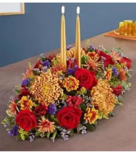Fall Season Center Piece - Deluxe. An arrangement by Brickell Ave Florist.