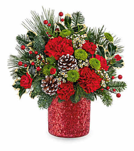 Teleflora's Crimson Wishes Bouquet - Standard. An arrangement by Balloon Bouquets Plus.