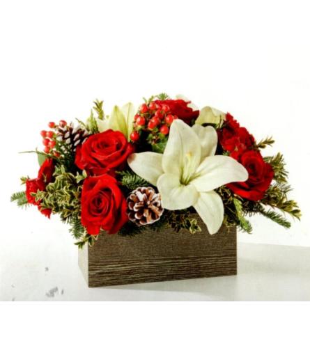 Snowy Winterland Bouquet. An arrangement by Julie's Artistic Rose.