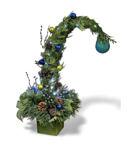 Grinch Whoville Christmas Tree - Blue and Green - Deluxe. An arrangement by Awesome Blossom.