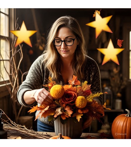 Designer's Choice *Lux* Fall Themed Arrangement. An arrangement by Anne Marie Rose Floral Design.