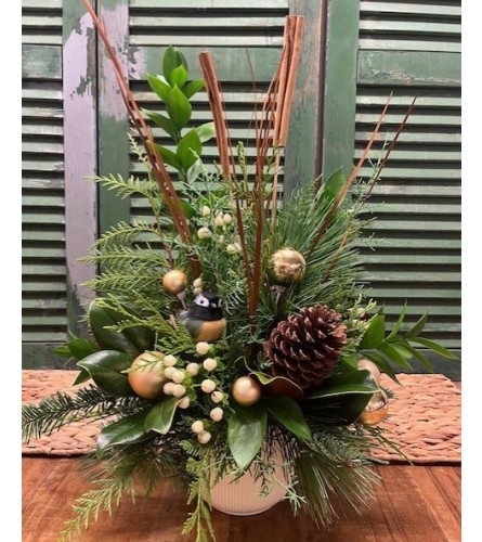 Holiday Harmony Blooms. An arrangement by Forest Florist.