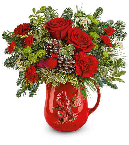 Teleflora's Festive Flight Bouquet - Deluxe. An arrangement by Ada's Flowers.