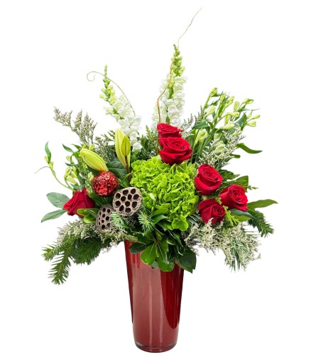 Holiday Elegance. An arrangement by Ada's Flowers.