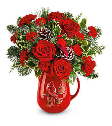 TEL Scarlet Melody - Deluxe. An arrangement by Pierson's Flower Shop and Greenhouses.