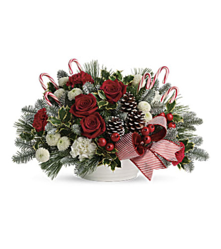 Jolly Candy Cane Bouquet. An arrangement by Love Floral.