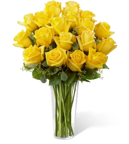 Yellow Roses in Vase 12 / 18 / 24 - Deluxe. An arrangement by Flowers and Beyond.
