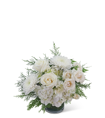 Frosted Swan Elegance. An arrangement by The Flower Shop of Lake Charles.