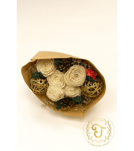 Holiday Cheer Dried Bouquet - Standard. An arrangement by Lori's Hearts and Flowers.