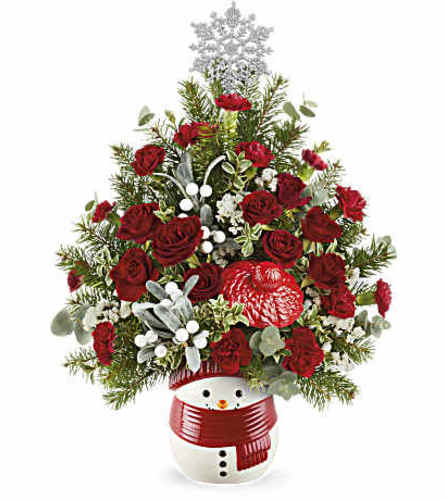 Snowy Embrace Arrangement - Deluxe. An arrangement by Flore's Shop.