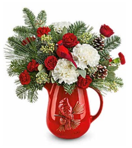 Cardinal Harmony Arrangement. An arrangement by Sophie's Flowers.