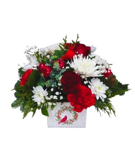 Winter Songs. An arrangement by April Showers Floral Designs.