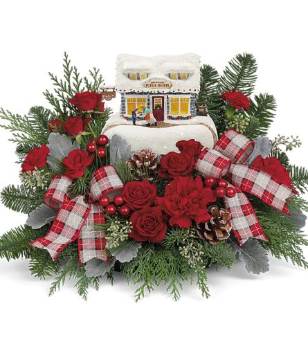 Thomas Kinkade's Sweet Shoppe. An arrangement by Tallevast Florist.