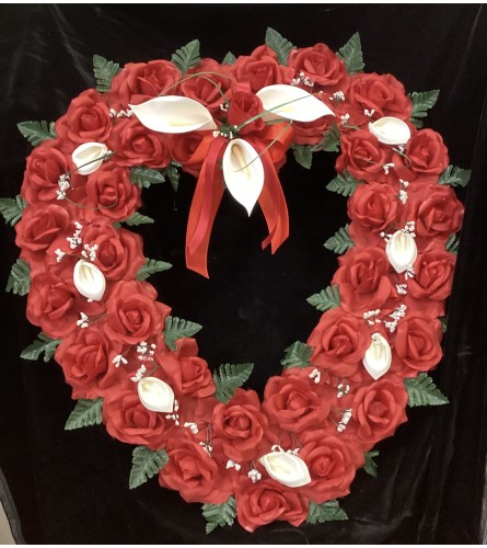 Artificial Loving Heart. An arrangement by Roma Flowers and Gifts.