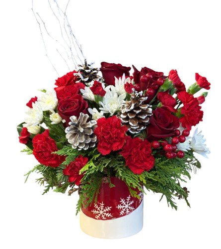 Holiday Spirit Flair. An arrangement by Azi Flowers.