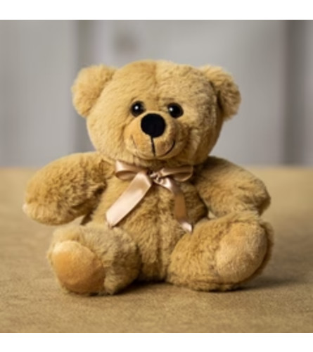 Small Tan Teddy Bear. An arrangement by Brookdale Flowers and Gifts.