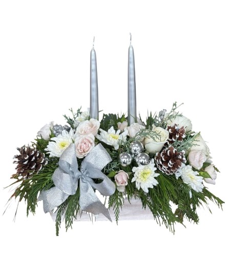 Truly White Christmas. An arrangement by Azi Flowers.
