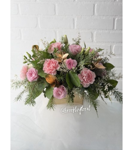 Rose Gold Glow. An arrangement by Brooklin Floral and Garden Shoppe Inc..