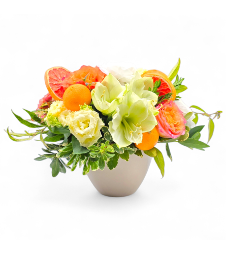 Citrus Charm - Deluxe. An arrangement by Appleblossoms Flowers, Gifts and More.