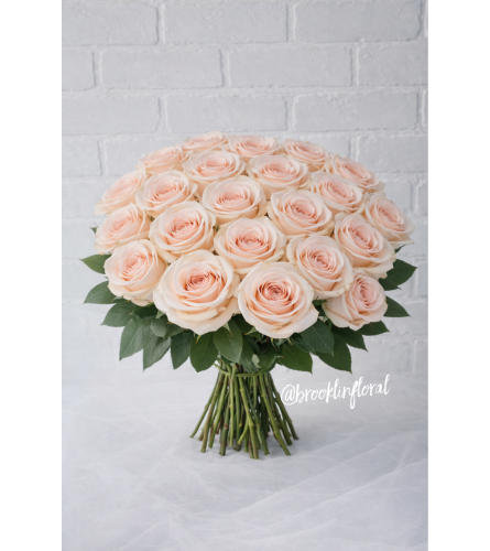 Simply Roses (Blush) - Deluxe. An arrangement by Brooklin Floral and Garden Shoppe Inc..