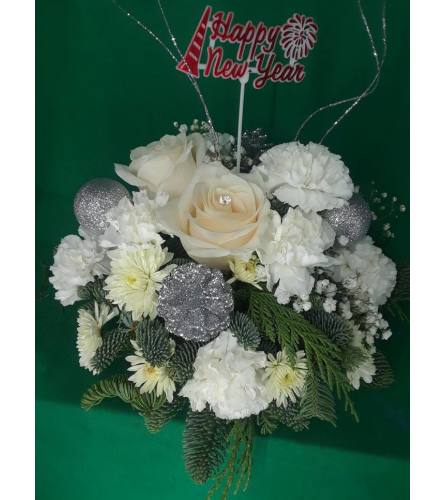 NEW YEAR SPARKLE Arrangement. An arrangement by Howard Beach Florist.